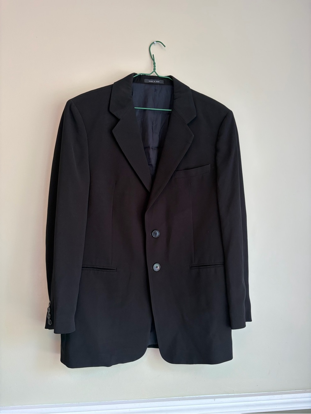 Emporio Armani Black Two-Button Sport Coat and Pant
